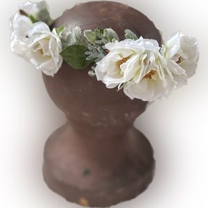 White Rose Flower Crown